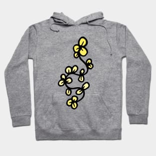 Abstract Yellow Flower Line Art Hoodie